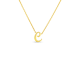 18K YELLOW GOLD TINY TREASURES SCRIPT INITIAL ‘C’ NECKLACE