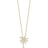18K GOLD TINY TREASURES SMALL DIAMOND PALM TREE NECKLACE