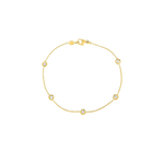 18K Yellow Gold Diamonds by the Inch Five-Station Bracelet