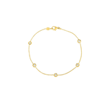 18K Yellow Gold Diamonds by the Inch Five-Station Bracelet