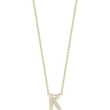 18K Yellow Gold Tiny Treasures Diamond Love Letter “K” Necklace