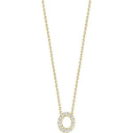 18K Yellow Gold Tiny Treasures Diamond Love Letter “O” Necklace