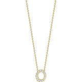 18K Yellow Gold Tiny Treasures Diamond Love Letter “O” Necklace