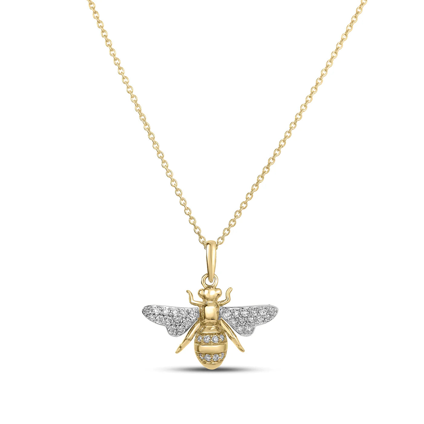 TINY TREASURES DIAMOND BUMBLEBEE NECKLACE
