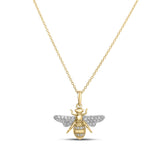TINY TREASURES DIAMOND BUMBLEBEE NECKLACE