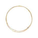 18K Yellow and White Gold Diamond Coil Necklace