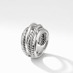 Crossover Ring in Sterling Silver, 14.7mm