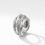 Crossover Ring in Sterling Silver, 14.7mm