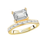 14K Yellow Gold Hidden Basket Semi-Mount Diamond Engagement Ring