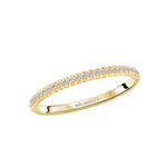 14k Yellow Gold Straight Diamond Wedding Band
