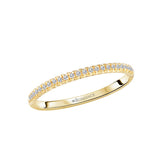 14k Yellow Gold Straight Diamond Wedding Band