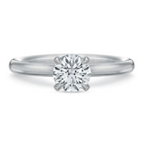 Modern Aire Round Solitaire Diamond Engagement Ring