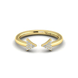 Miravel Diamond Trinity Ring in 18K Yellow Gold