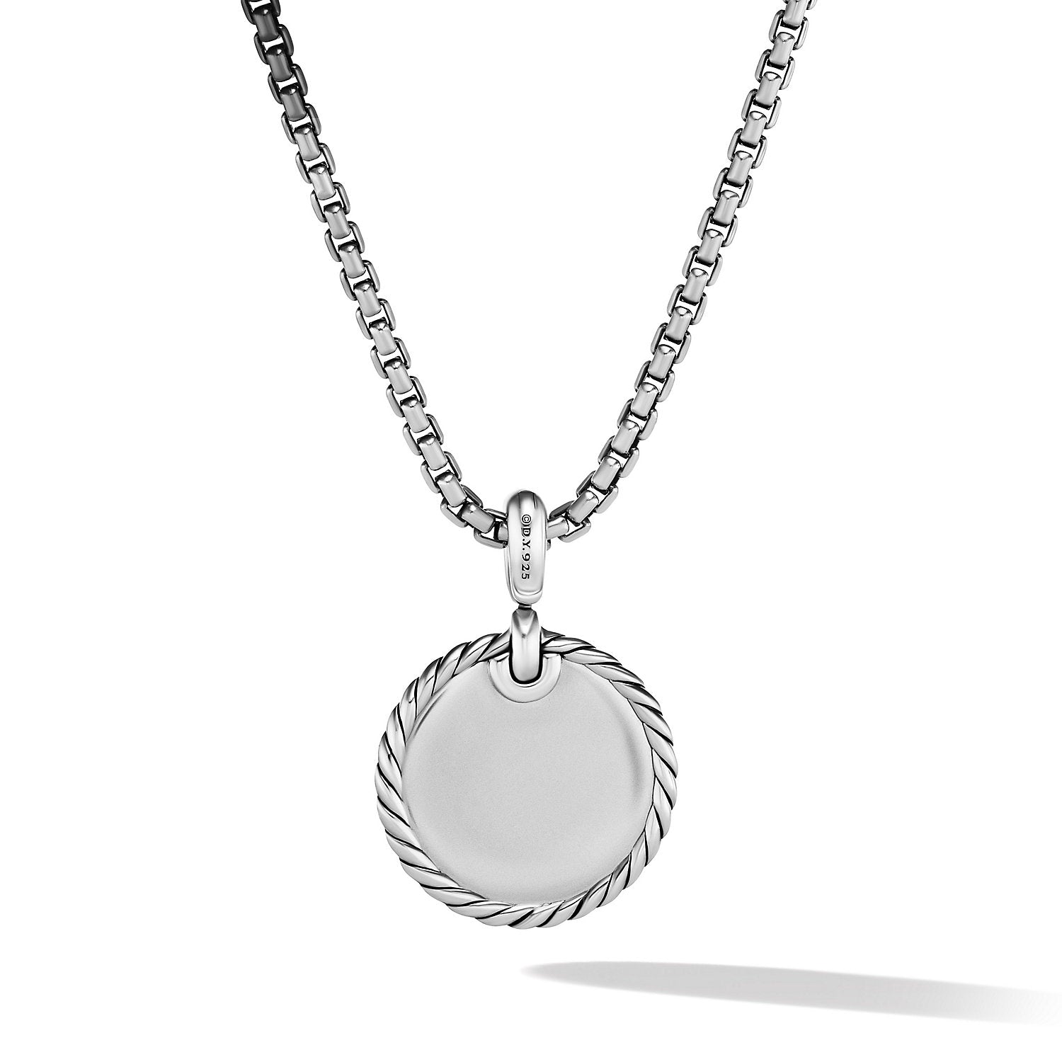 DY Elements® Disc Pendant in Sterling Silver with Diamonds, 21mm