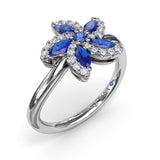 Sapphire and Diamond Catalina Ring