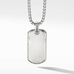 Chevron Tag in Sterling Silver, 35mm