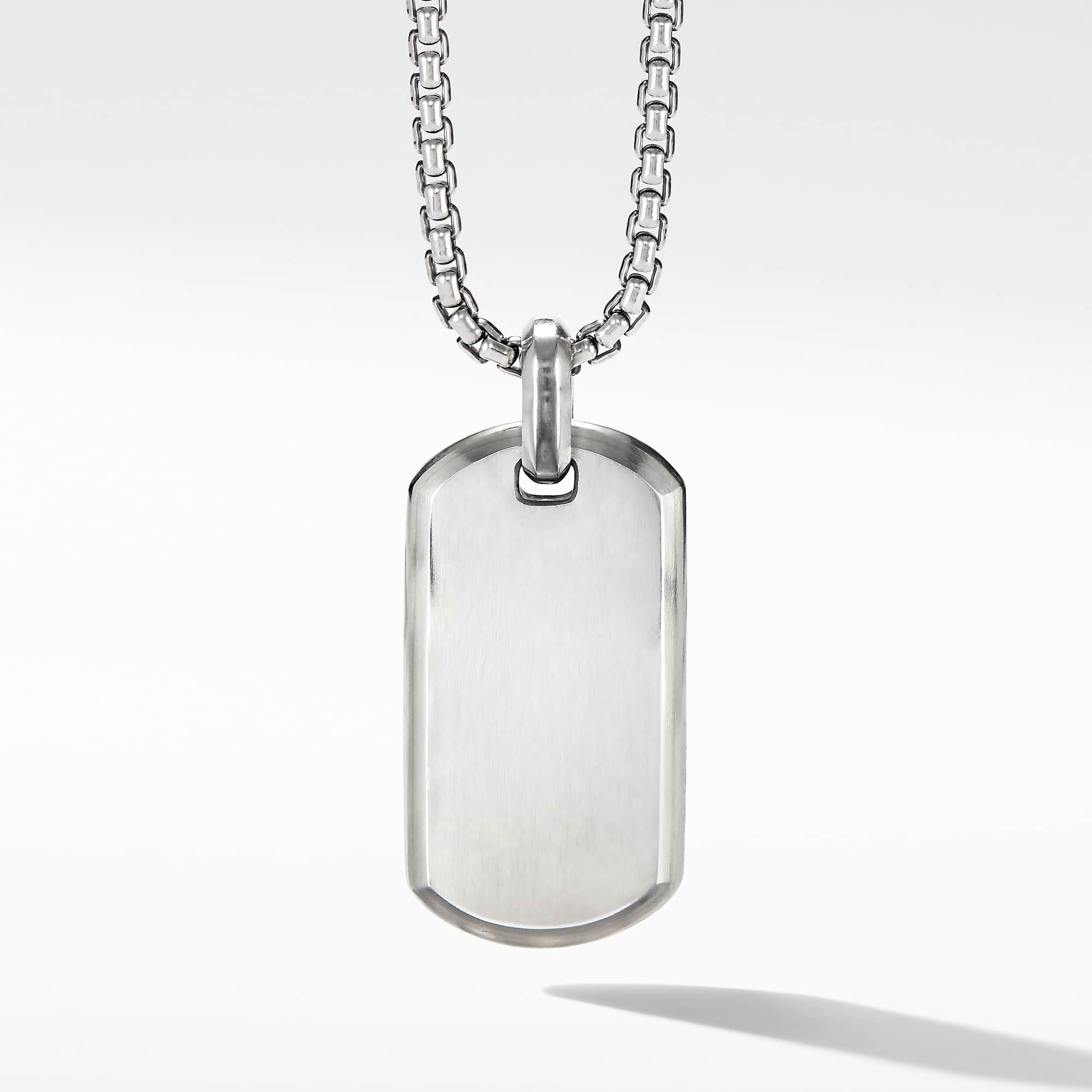 Chevron Tag in Sterling Silver, 35mm