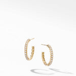 Pavé Hoop Earrings in 18K Yellow Gold with Diamonds, 19mm
