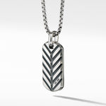 Chevron Tag in Sterling Silver, 35mm