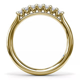 18K Yellow Gold Princess Cut Diamond Wedding Band