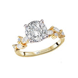 14K Yellow Gold Semi-Mount Diamond Engagement Ring