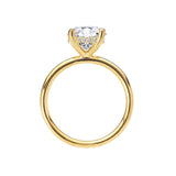 14K Yellow Gold Diamond Hidden Halo Semi-Mount Engagement Ring