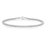 18K White Gold Diamond Line Bracelet