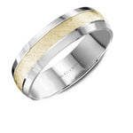 Men’s 6mm Two-Tone Gold Wedding Band – 14K Two-Toned