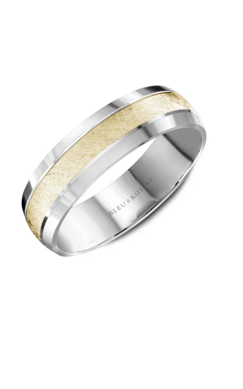 Men’s 6mm Two-Tone Gold Wedding Band – 14K Two-Toned