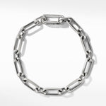 Elongated Open Link Chain Bracelet in Sterling Silver, 8mm