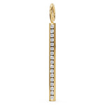 Medium Channel Set Bar with Diamonds