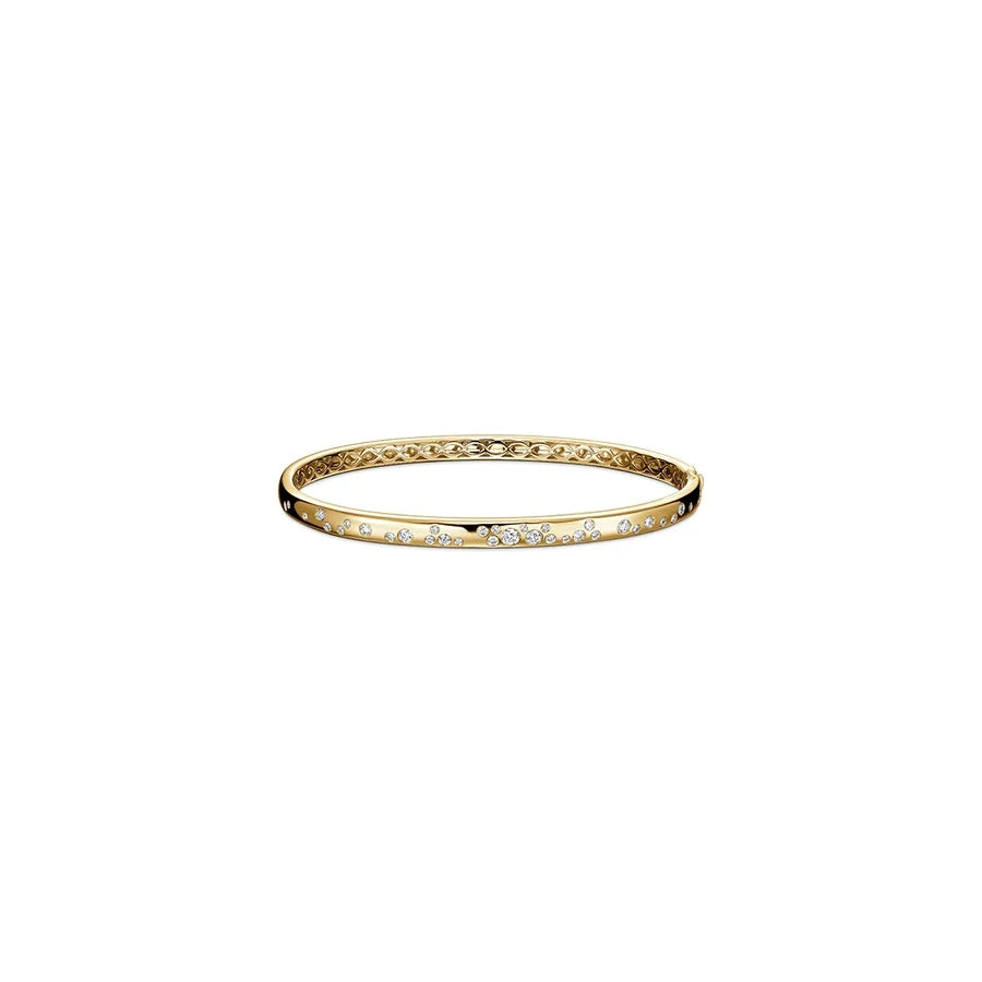 Memoire Luna Scattered Gypsy Bangle in 18k Yellow Gold