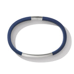 Streamline® ID Bracelet in Blue Rubber with Sterling Silver, 8mm