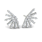 Karina Baguette Diamond Stud Earrings in 18K Yellow Gold