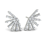 Karina Baguette Diamond Stud Earrings in 18K Yellow Gold