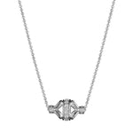 18K White Gold Tiara Diamond Rondelle Necklace