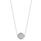 18K White Gold Diamond Disco Bead Pendant