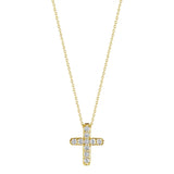 18K Yellow Gold Medium Diamond Cross