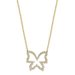 Veritage Diamond Butterfly Pendant Necklace in 18K Yellow Gold