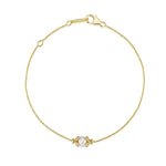 18K Yellow Gold Single Pearl Bracelet