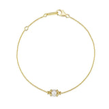 18K Yellow Gold Single Pearl Bracelet