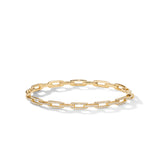 Stax Chain Link Bracelet in 18K Yellow Gold with Diamonds, 4mm