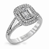 18K White Gold Semi-Mount Engagement Ring