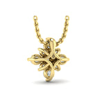 Estrella Floating Diamond Star Pendant Necklace in 18K Yellow Gold