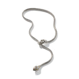 Naga Lariat, Sterling Silver, Gold, 5MM