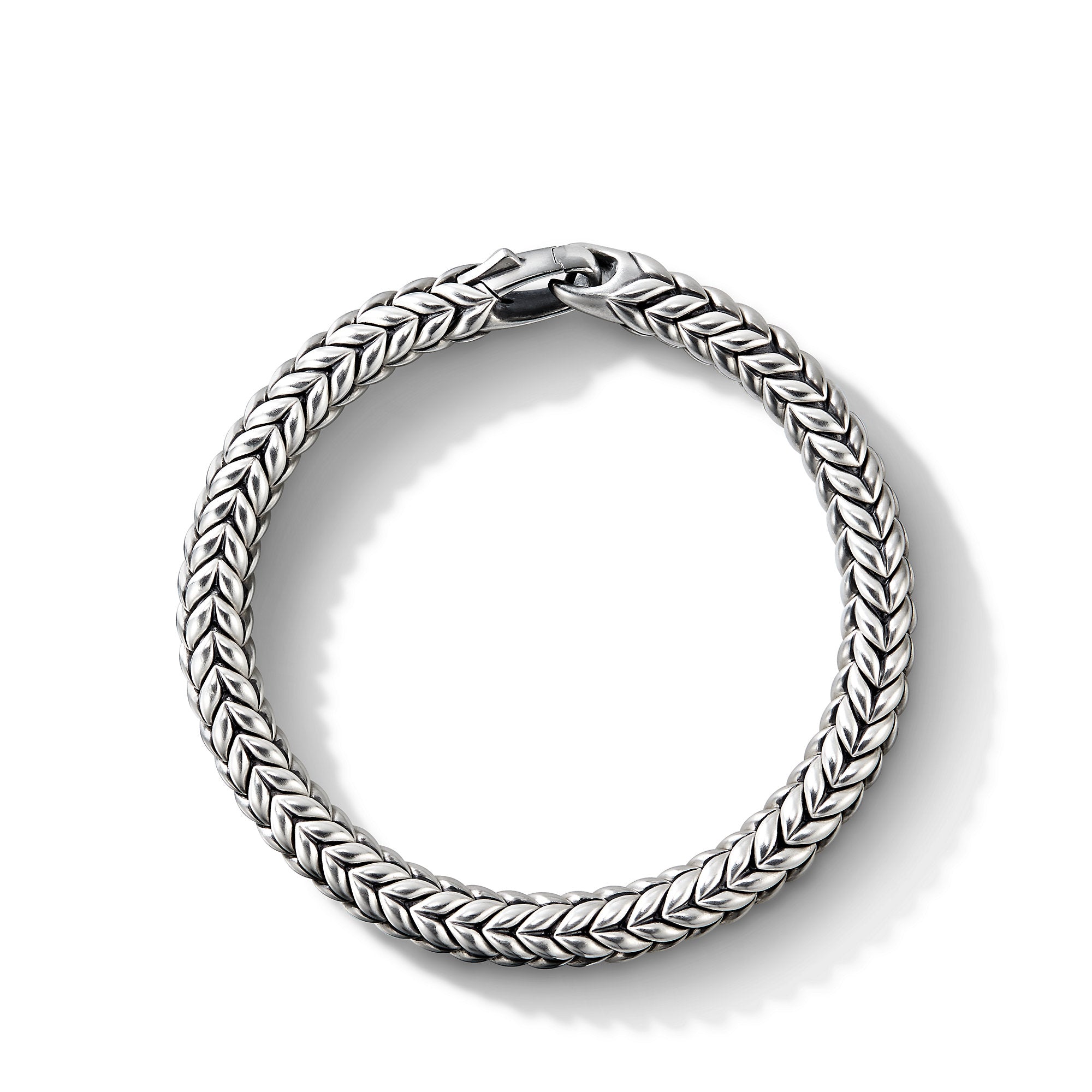 Chevron Bead Bracelet in Sterling Silver