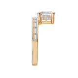 14K Yellow Gold Hidden Basket Semi-Mount Diamond Engagement Ring