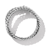 Sculpted Cable Triple Wrap Bracelet in Sterling Silver, 8.5mm