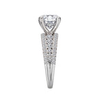 14K White Gold Split Row Semi-Mount Engagement Ring