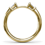 18K Yellow Gold Baguette Diamond Wedding Band